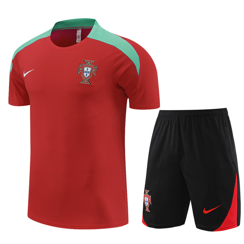 AAA Quality Portugal 23/24 Red/Green Training Kit Jerseys